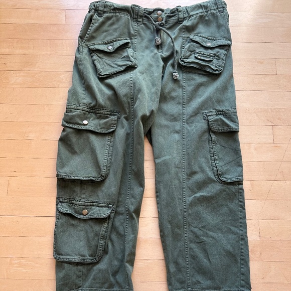 Free People Tahiti Army Green cargo pant, M, GP1503 - Picture 3 of 5